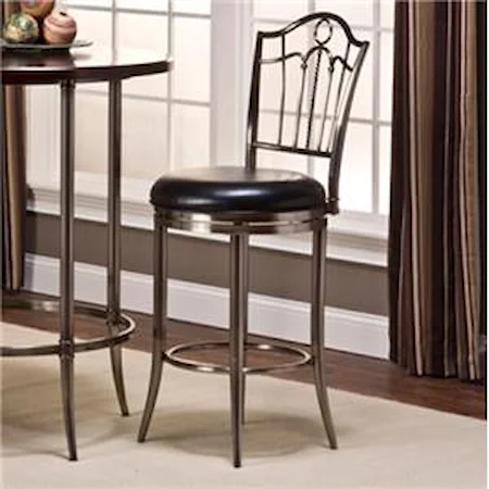 Portland Swivel Bar Stool with Upholstered Seat
